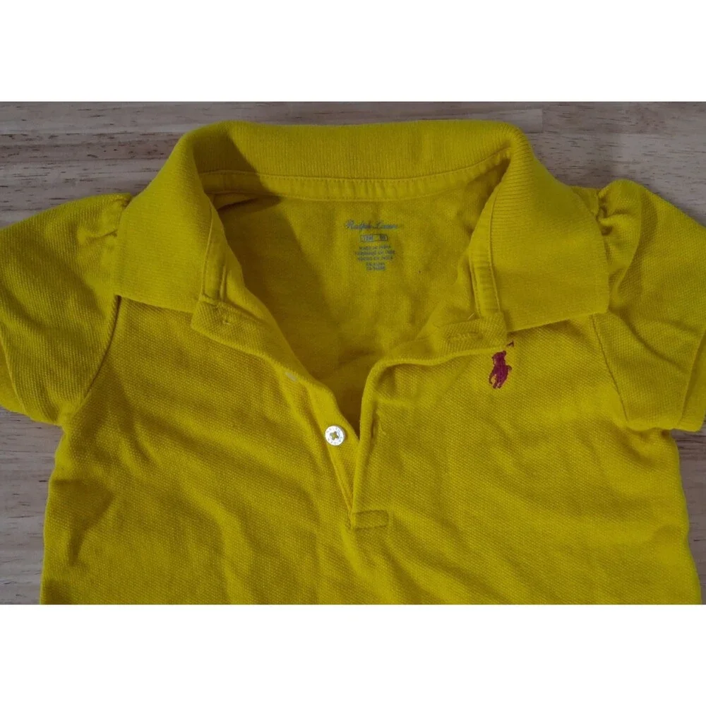 Ralph Lauren Baby Girl 12 Months Polo Dress Sunshine Yellow Spring Summer